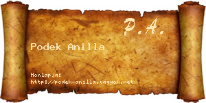 Podek Anilla névjegykártya